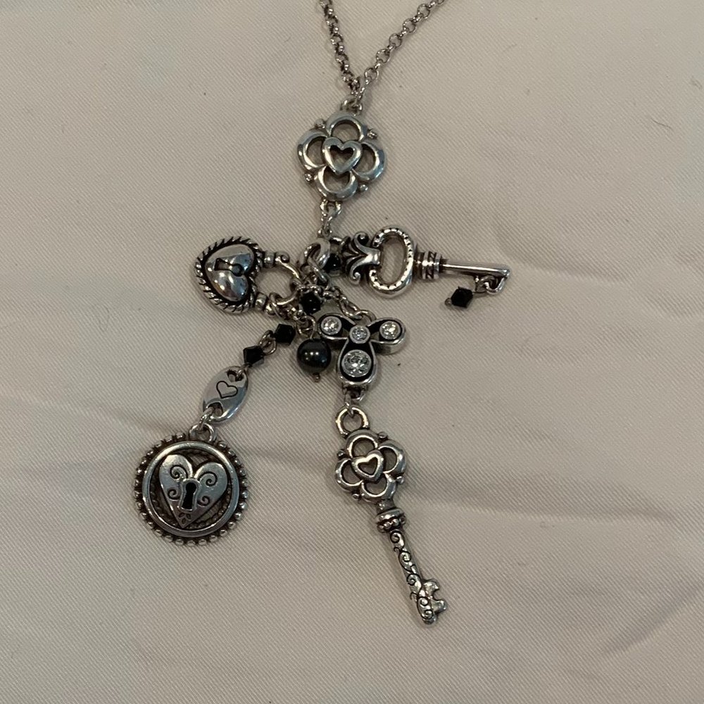 Brighton Love Lock Dangle lock necklace NWT